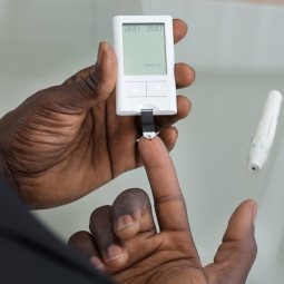 Diabetes testing being done